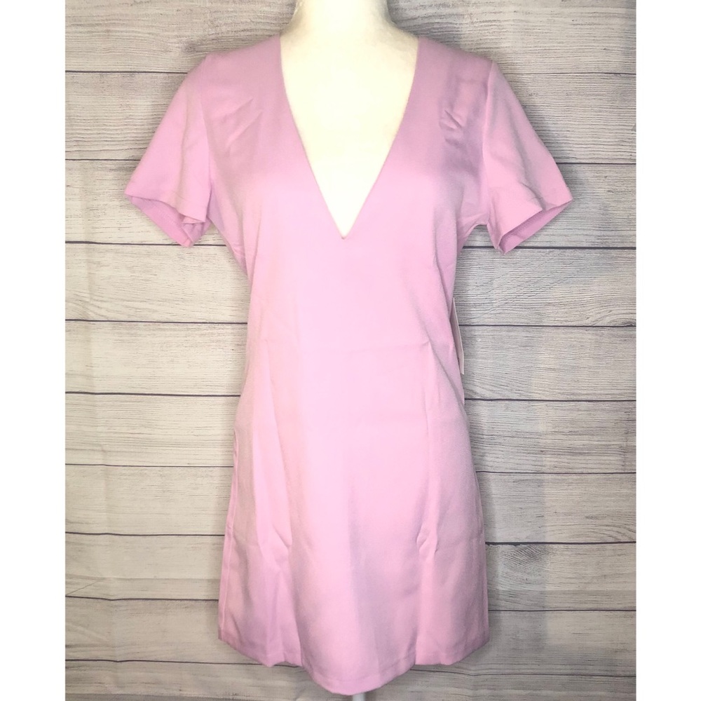 Tobi | Deep Low Cut Pink Dress